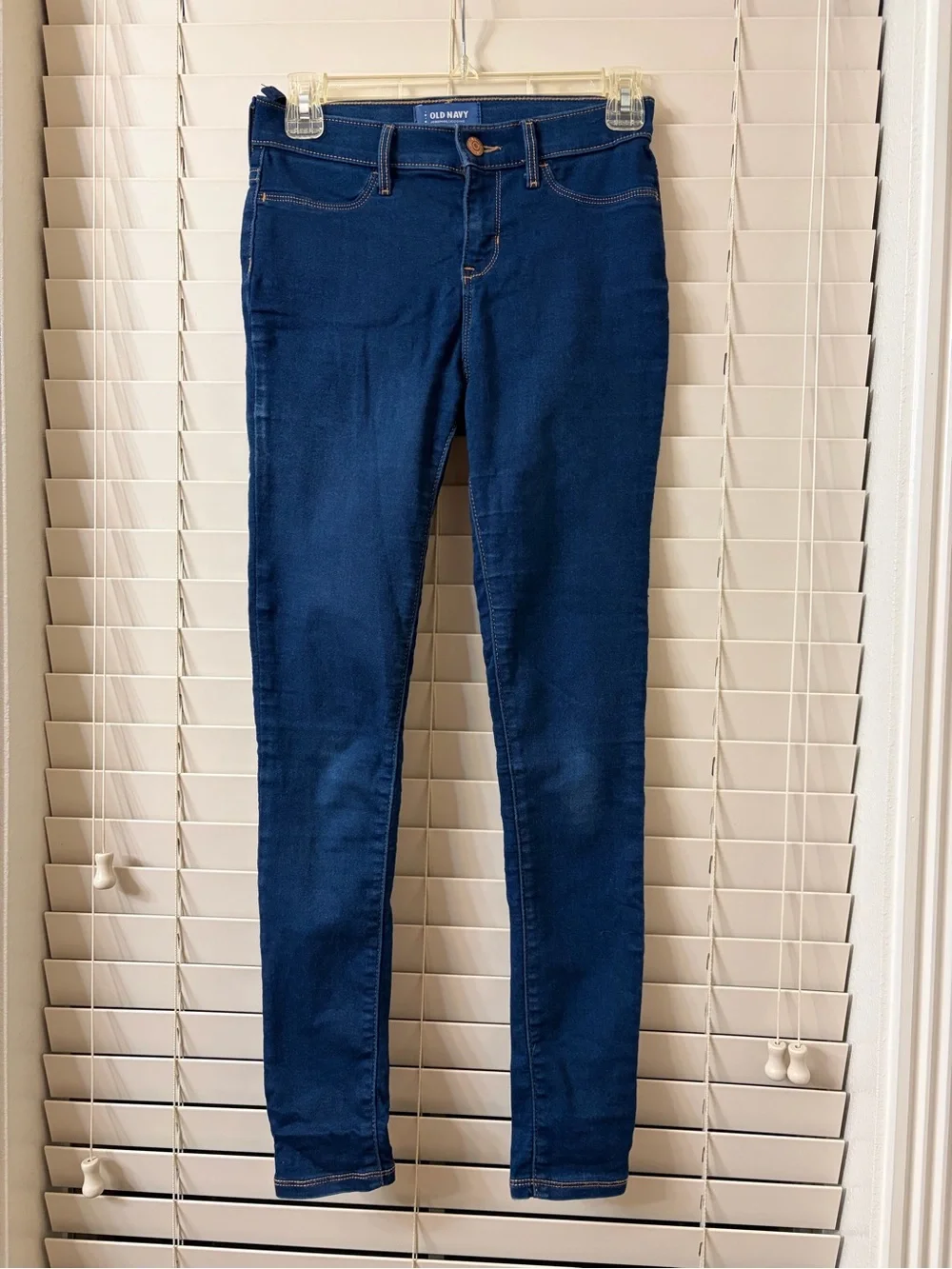 Old Navy Girls 14 Jeggings Blue Denim Stretch Skinny Jeans Pants Kids Dark Wash